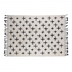 RUG CROSS COTTON OFFWHITE 